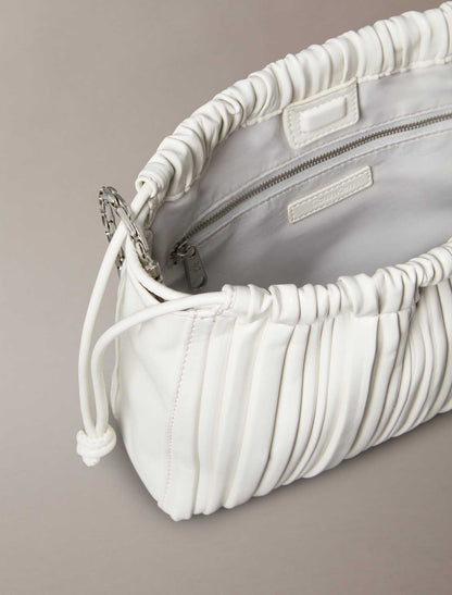 BORSA DRAWSTRING PLISSE CALVIN KLEIN DA DONNA BIANCO