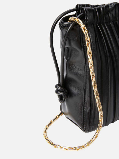 BORSA DRAWSTRING PLISSE CALVIN KLEIN DA DONNA NERO