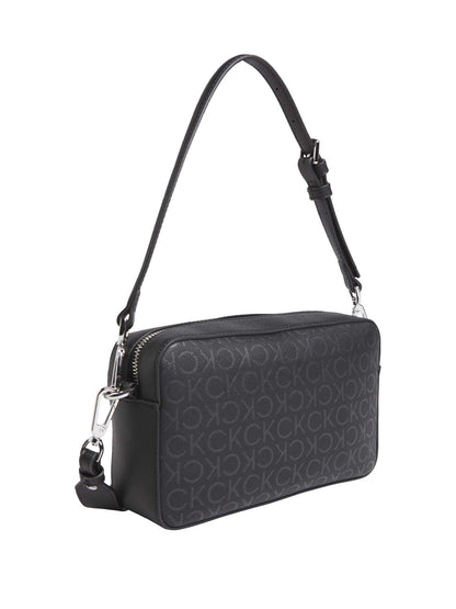BORSA A TRACOLLA MONOGRAM CALVIN KLEIN DA DONNA NERO