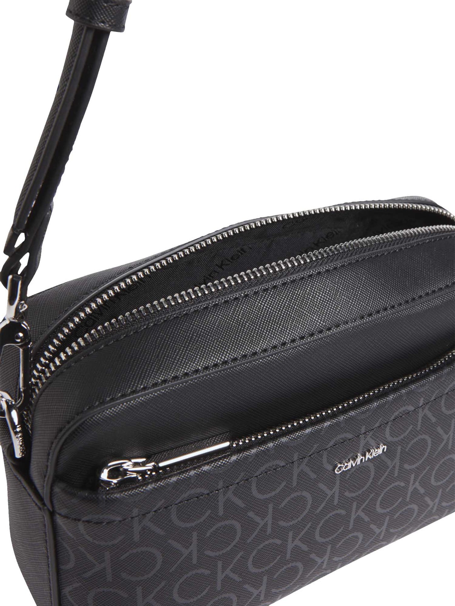 BORSA A TRACOLLA MONOGRAM CALVIN KLEIN DA DONNA NERO