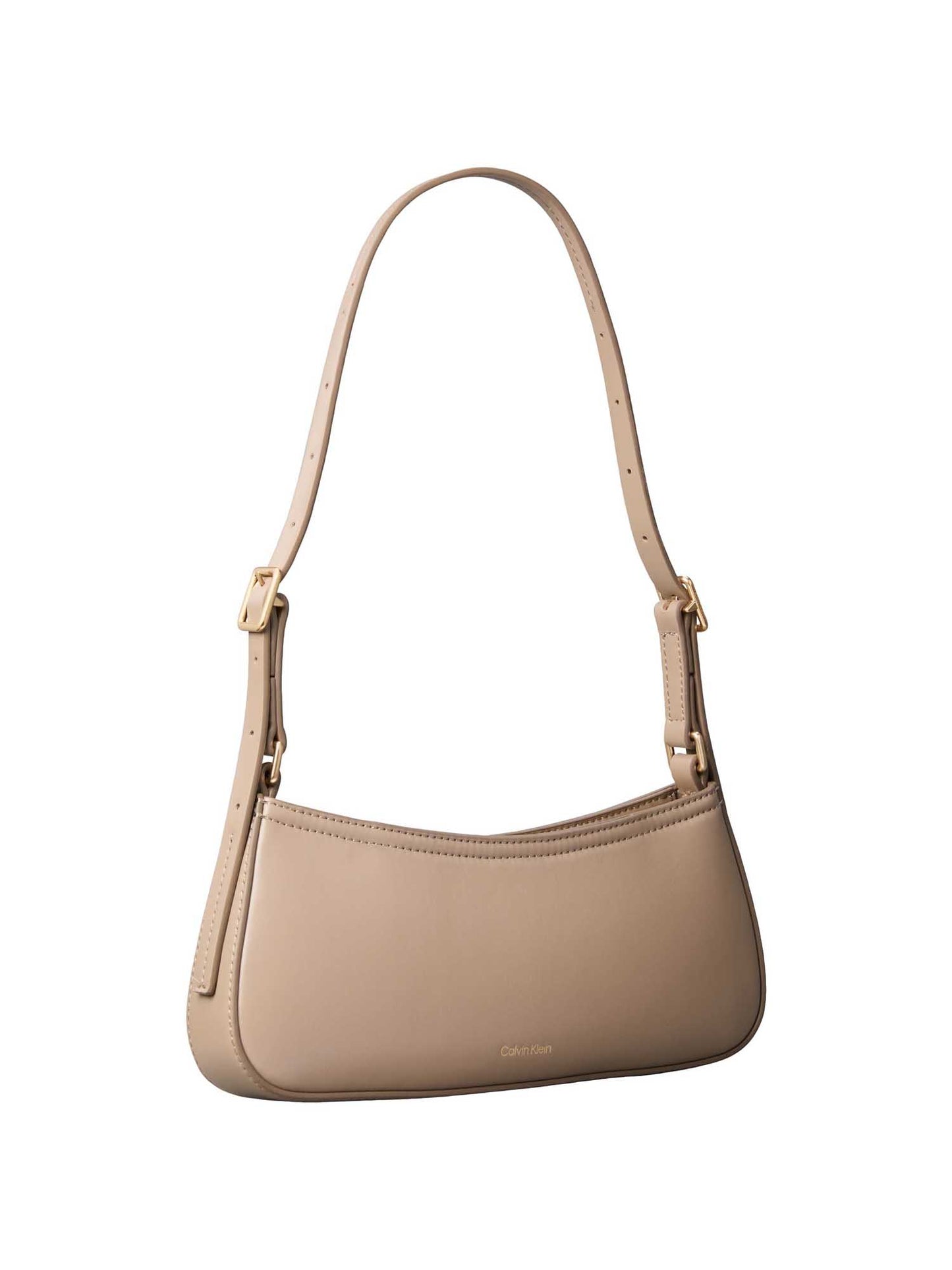Calvin Klein Small Shoulder Bag nude, borsa a spalla compatta da donna