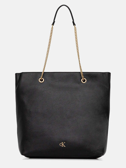 BORSA TOTE MINIMAL MONOGRAM CALVIN KLEIN DA DONNA NERO