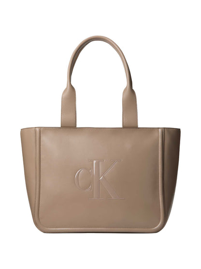 Calvin Klein Medium Tote tote bag fango da donna