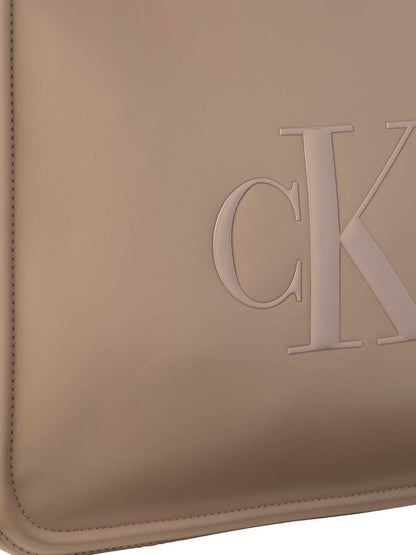 Calvin Klein Medium Tote tote bag fango da donna