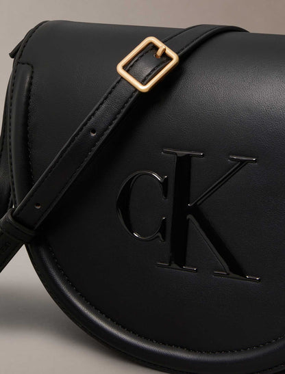Borsa a tracolla Calvin Klein Bold Crossbody nera da donna