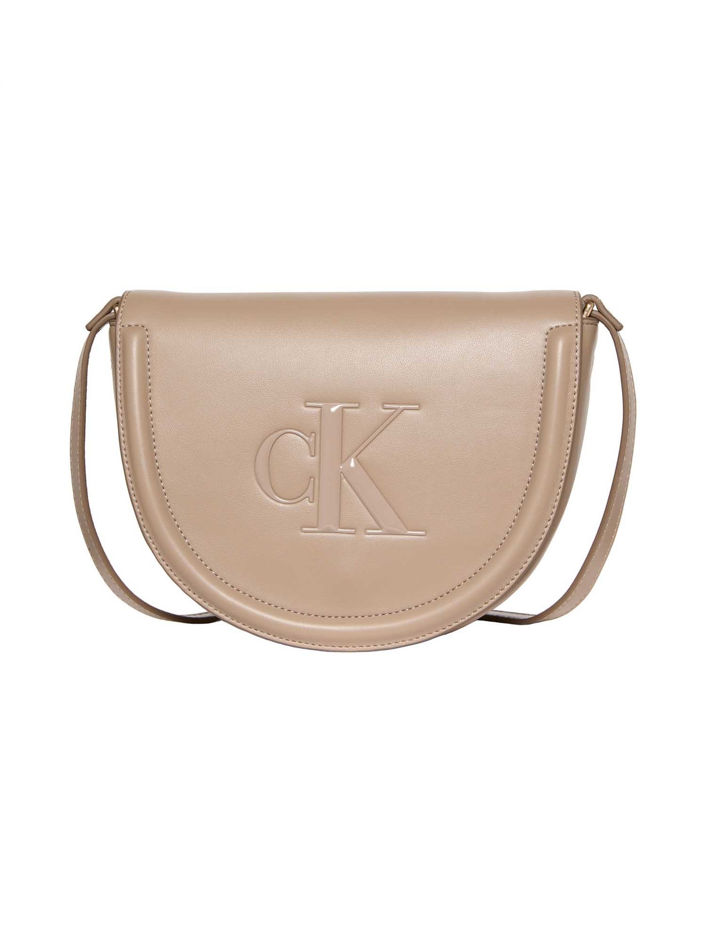 Borsa Bold Crossbody Calvin Klein da donna in similpelle fango