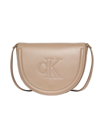 Borsa Bold Crossbody Calvin Klein da donna in similpelle fango