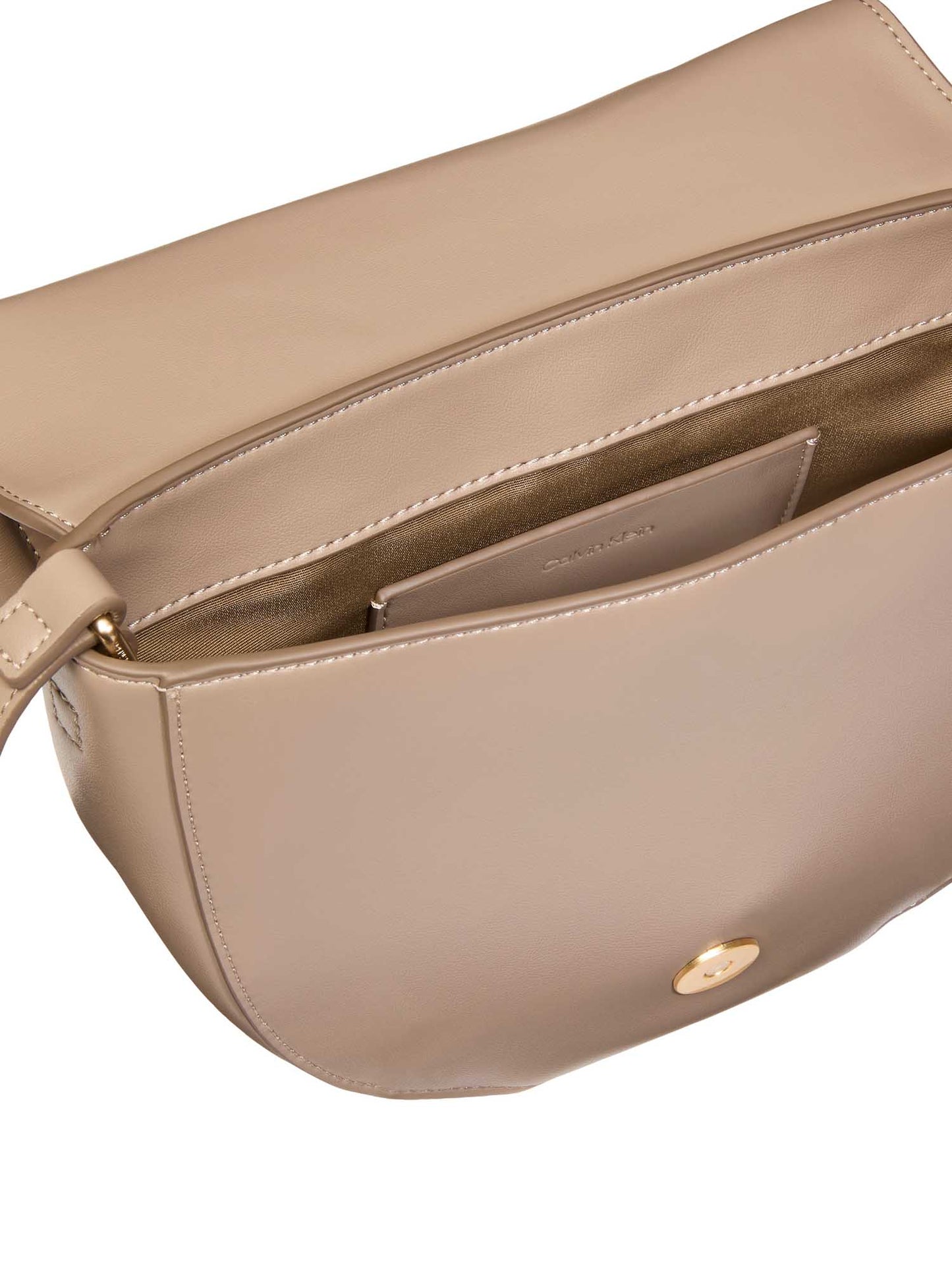 Borsa Bold Crossbody Calvin Klein da donna in similpelle fango