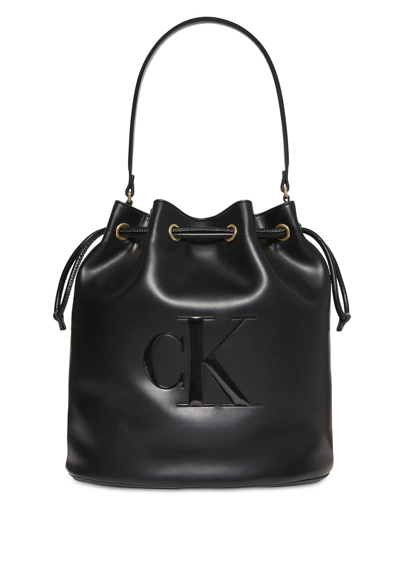 Calvin Klein Bold Bucket Bag, borsa secchiello nera da donna