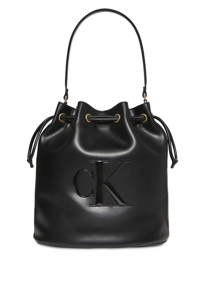 Calvin Klein Bold Bucket Bag, borsa secchiello nera da donna