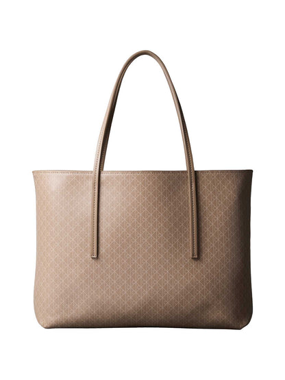 Borsa a spalla Calvin Klein Emblem in similpelle fango da donna