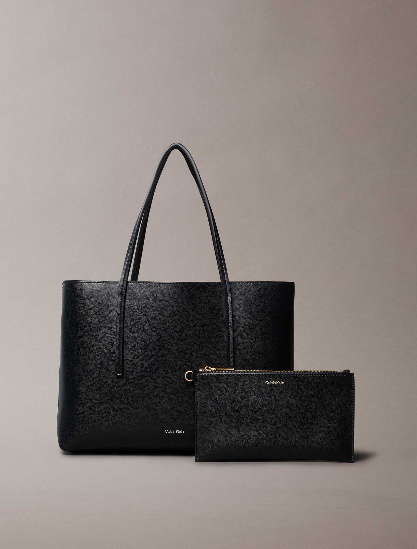 Calvin Klein Logo Small Tote, borsa tote nera da donna