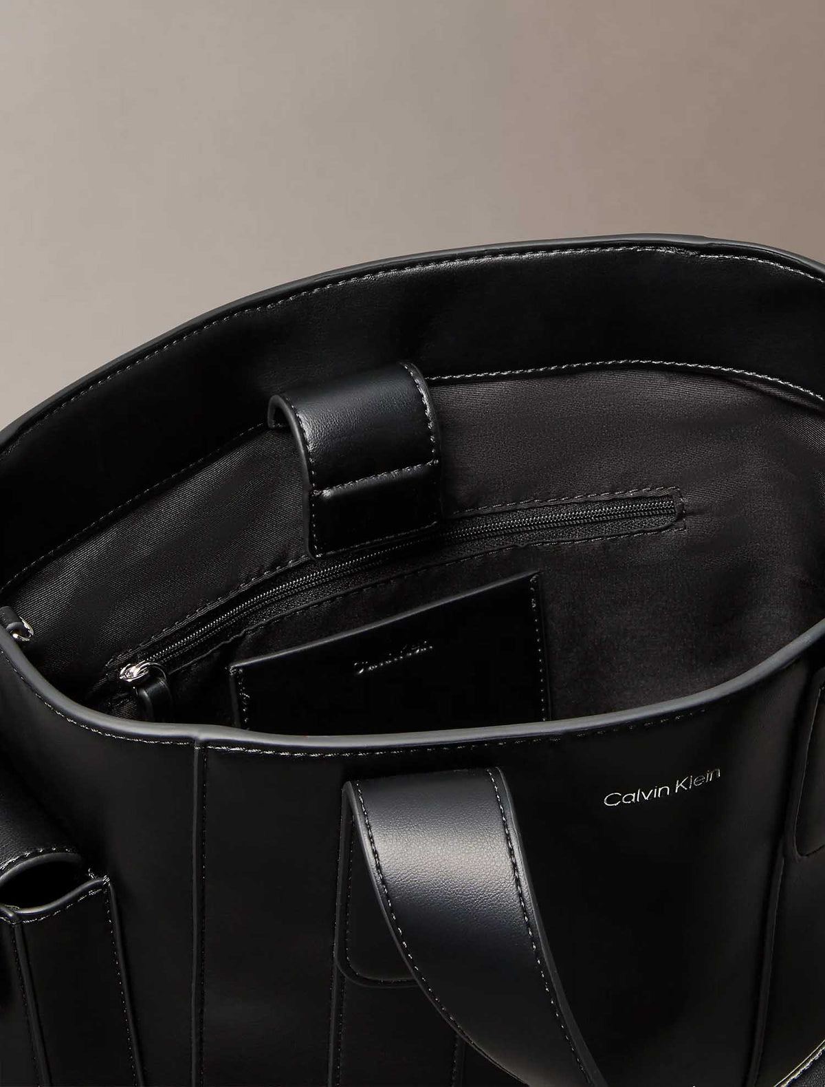 Ck webbing smalltote borsa da unisex nero