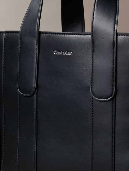 Ck webbing smalltote borsa da unisex nero