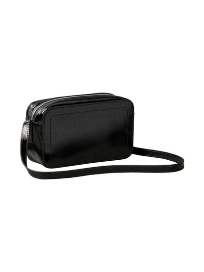 Calvin Klein Metallic Camera Bag, borsa nera da donna elegante e versatile