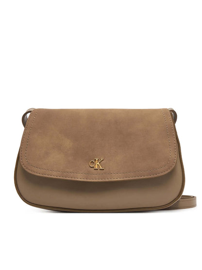 Calvin Klein Brushed Flap Camera Bag, borsa fango da donna