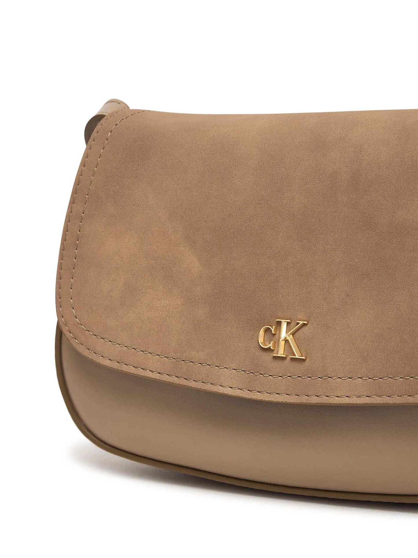 Calvin Klein Brushed Flap Camera Bag, borsa fango da donna