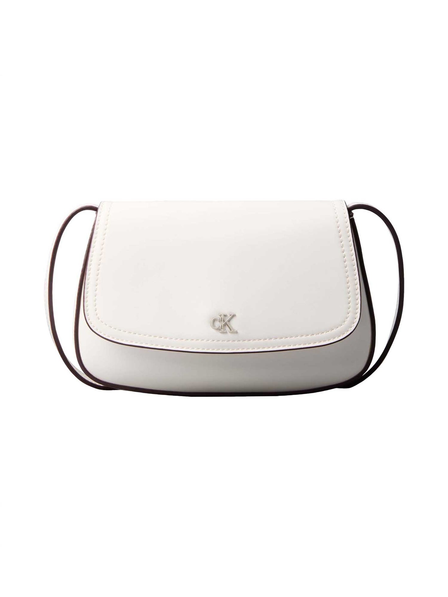 Borsa bianca Calvin Klein Flap Camera Bag da donna elegante e versatile