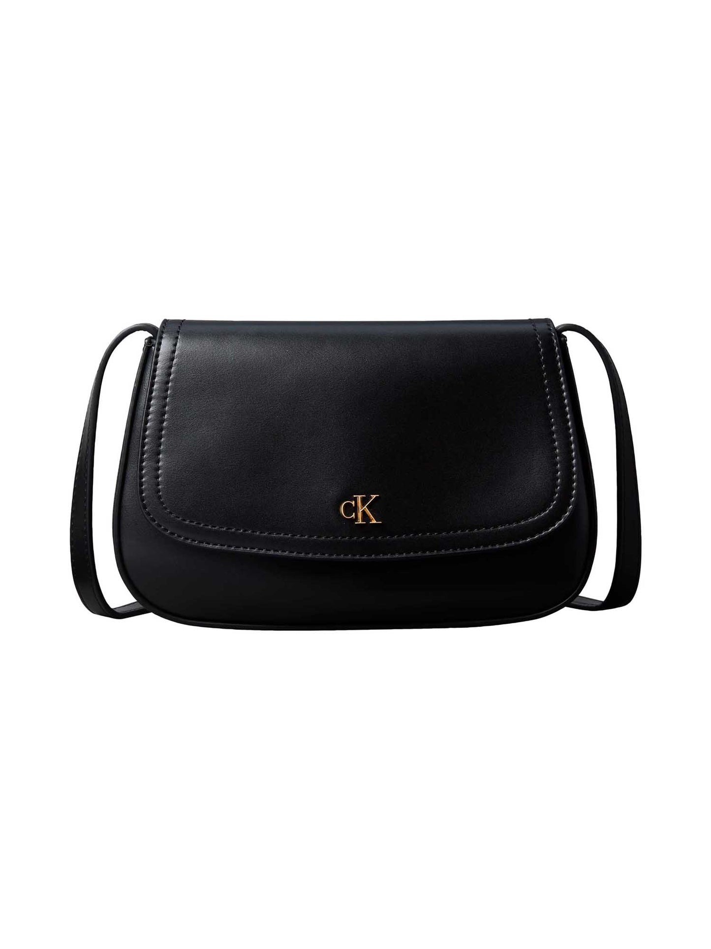 Borsa nera Calvin Klein Flap Camera Bag elegante da donna