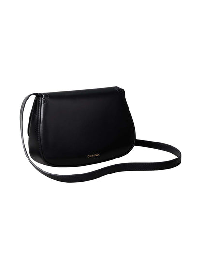 Borsa nera Calvin Klein Flap Camera Bag elegante da donna