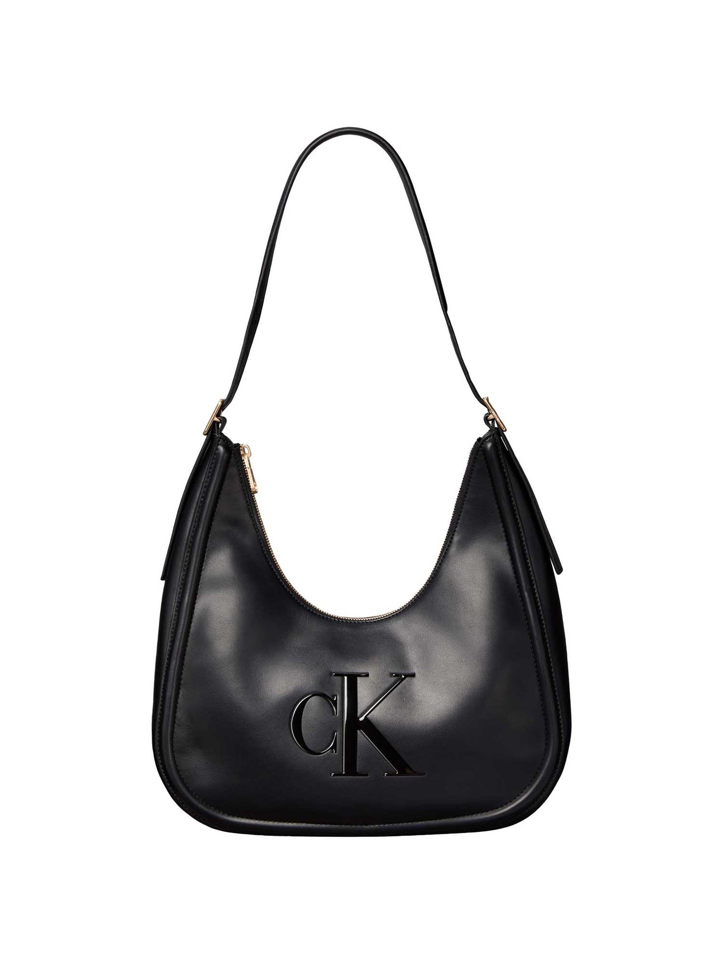 Calvin Klein Bold Crescent, borsa hobo mezza luna nera da donna
