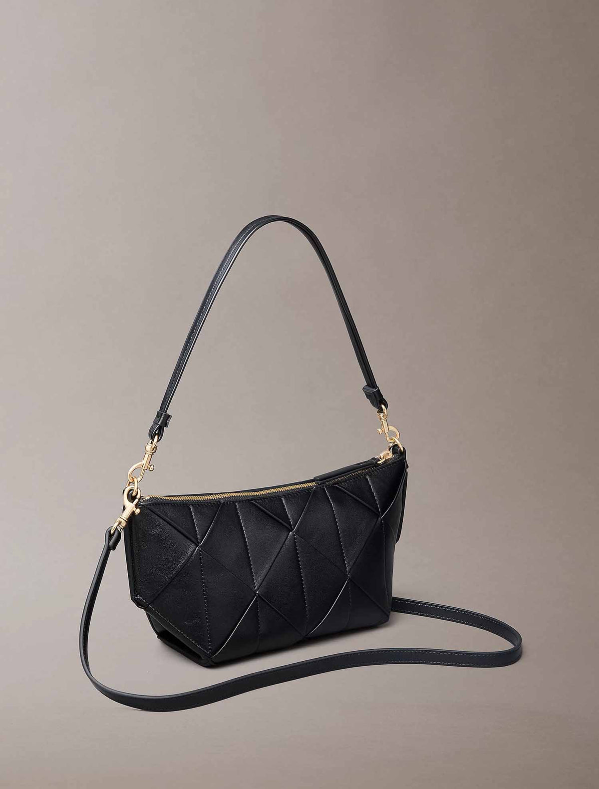 Ck woven shoulderbag borsa da unisex nero