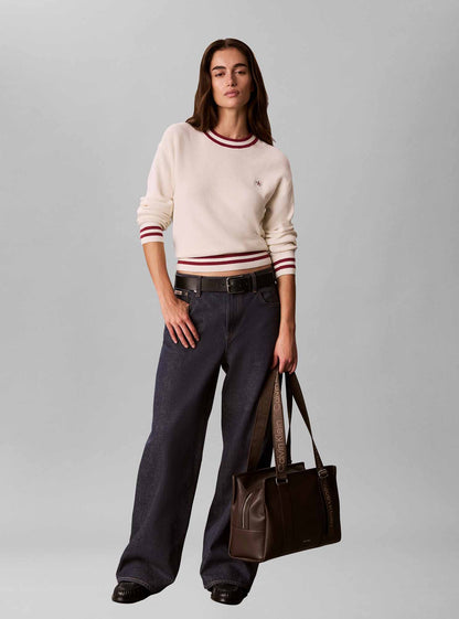 Calvin Klein Webbing Tote, borsa da unisex adulto marrone