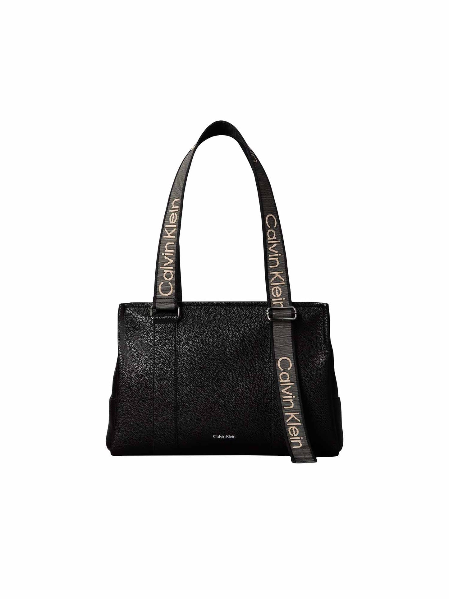 Calvin Klein Webbing Adj Strap Tote, borsa da unisex adulto nero