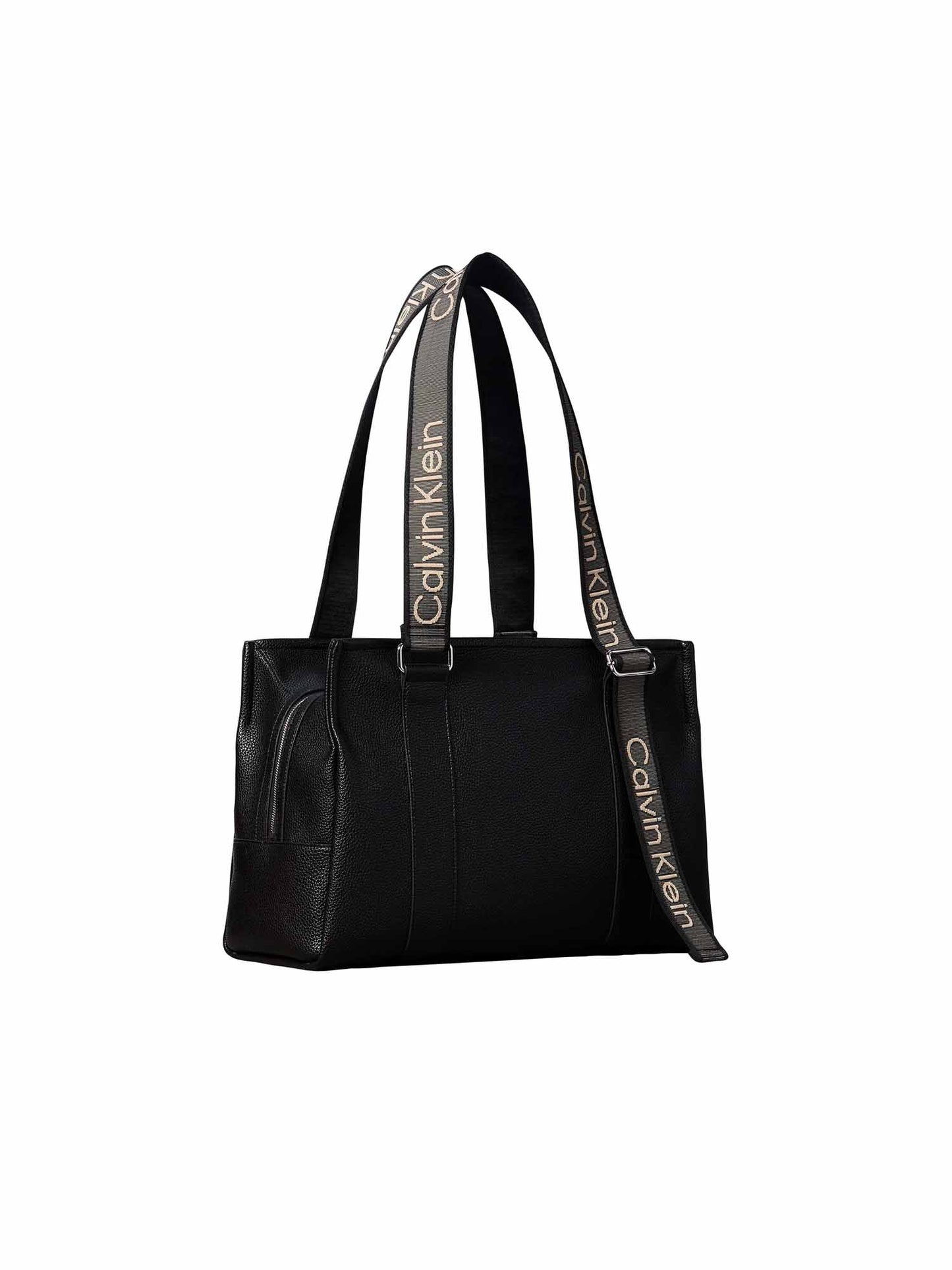 Calvin Klein Webbing Adj Strap Tote, borsa da unisex adulto nero