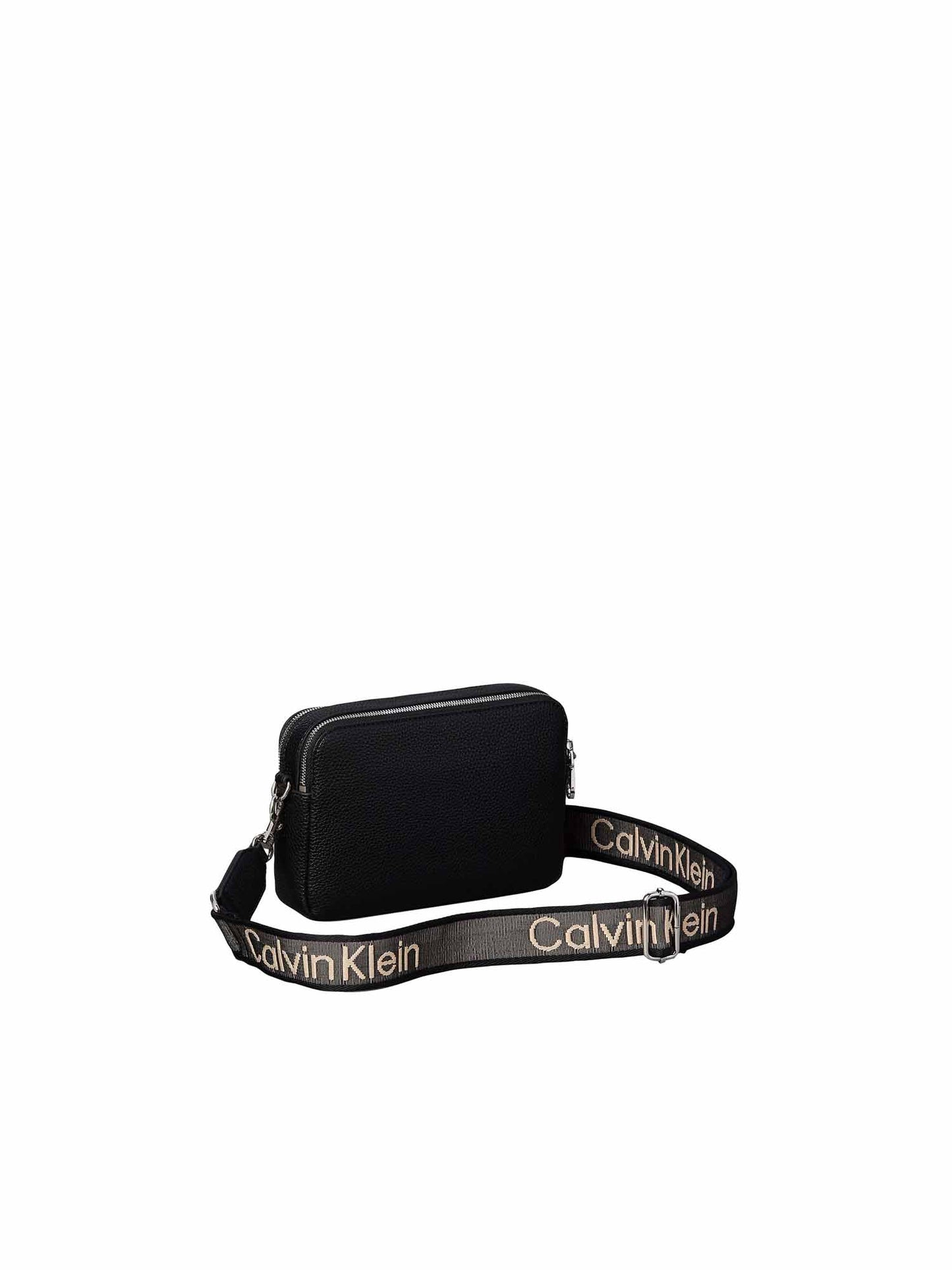 Calvin Klein Webbing 2x Strap Camera Bag, borsa da unisex adulto nero
