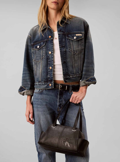Calvin Klein Ck Pocket Shoulder, borsa unisex adulto nera