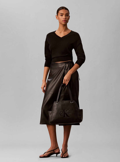 Calvin Klein CK Pocket Tote, borsa da unisex adulto nera