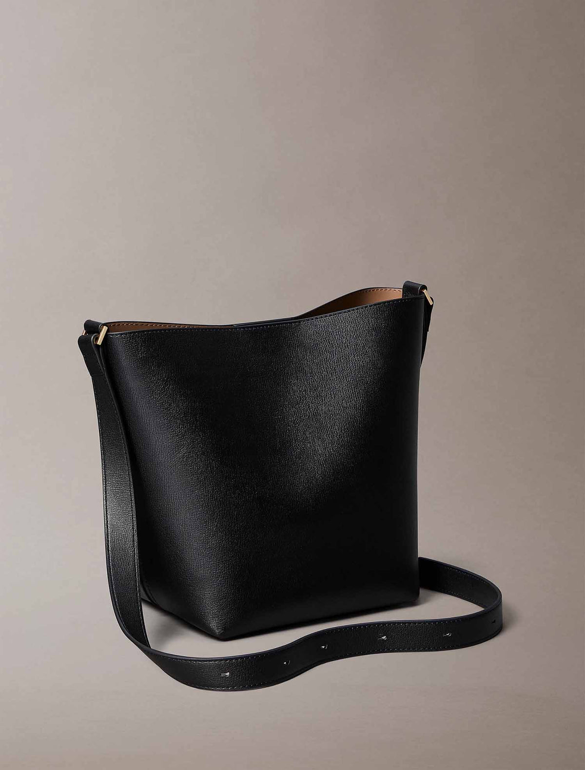 Ck foil logo bucket borsa da donna nero