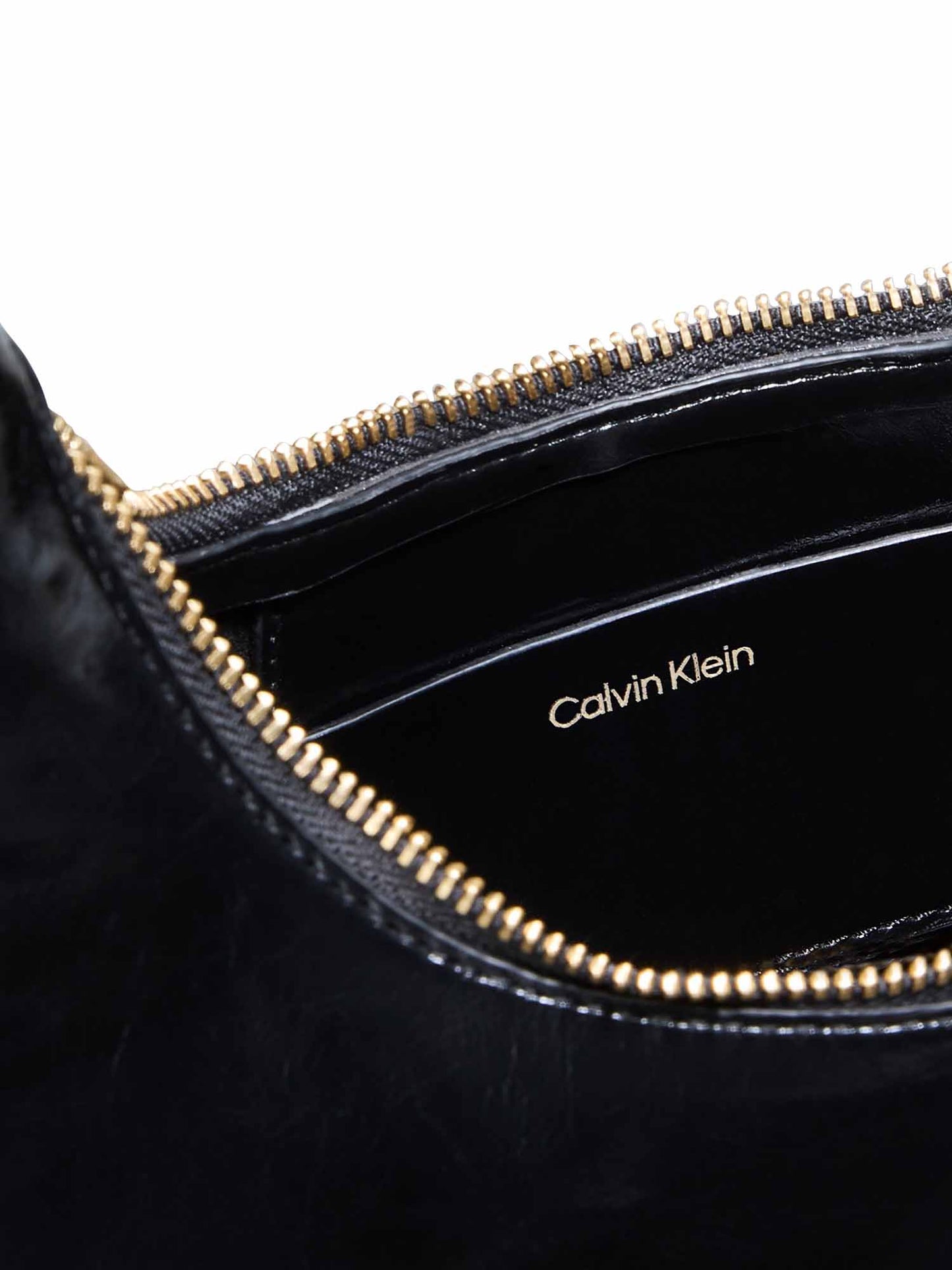 Calvin Klein Foil Logo Glossy, borse da unisex adulto nere