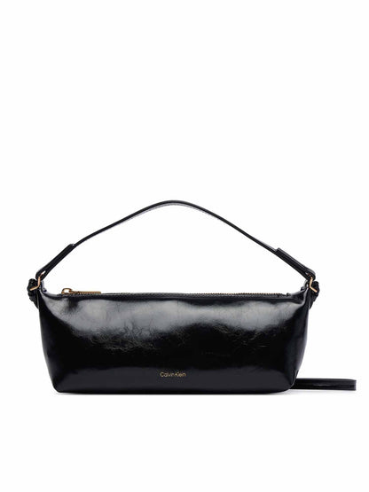 Calvin Klein Foil Logo Glossy, borsa da unisex adulto nero