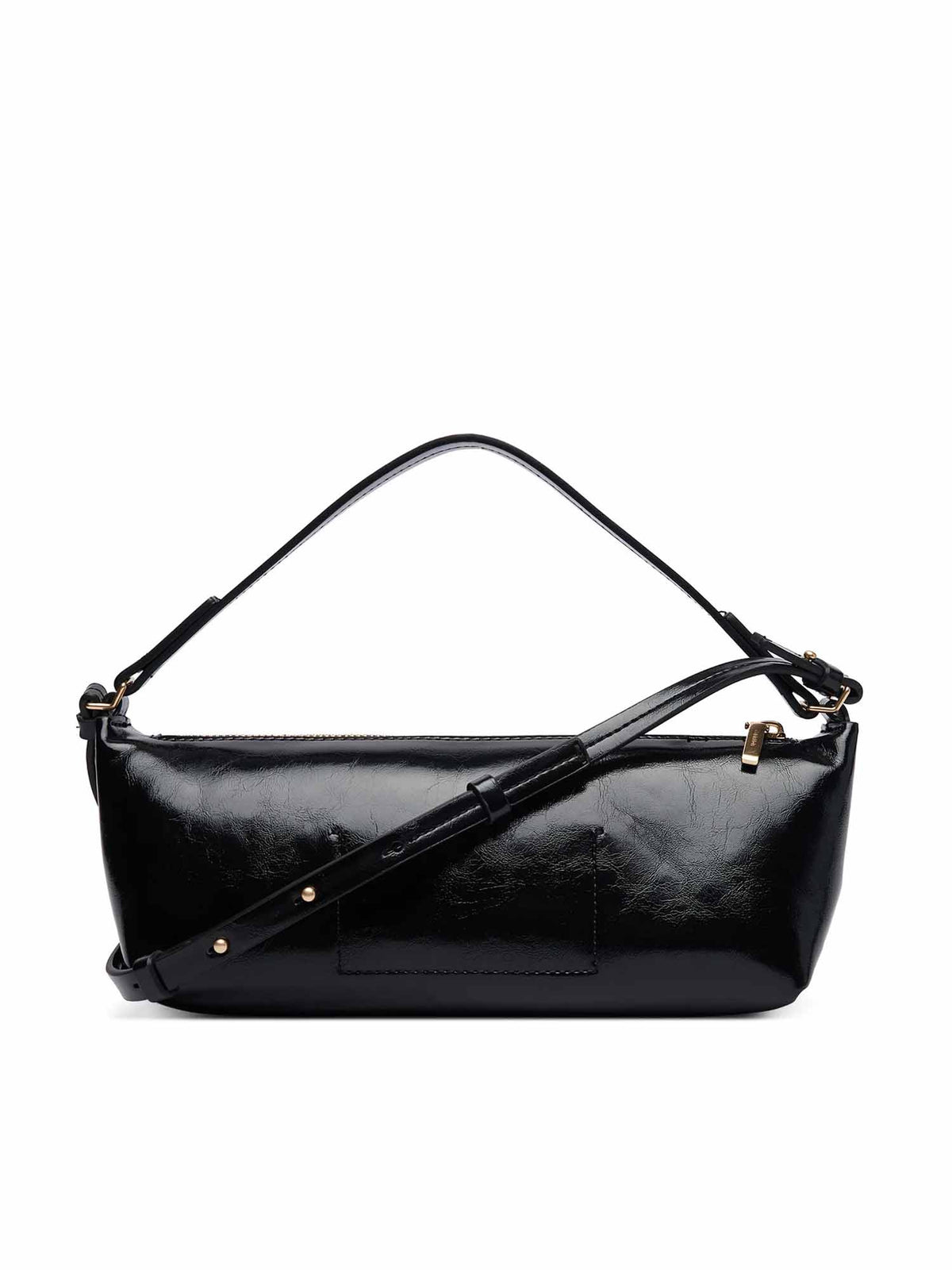 Ck foil logo glossy borsa da unisex nero