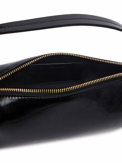 Calvin Klein Foil Logo Glossy, borsa da unisex adulto nero