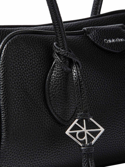 Calvin Klein Emblem Trio Pebble, borsa da unisex adulto nera