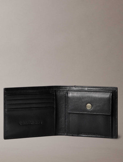 Calvin Klein portafoglio da uomo nero con portamonete e protezione RFID