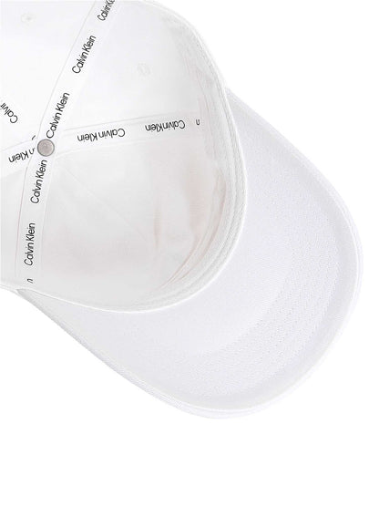 CAPPELLO MONO LOGO CALVIN KLEIN JEANS BIANCO