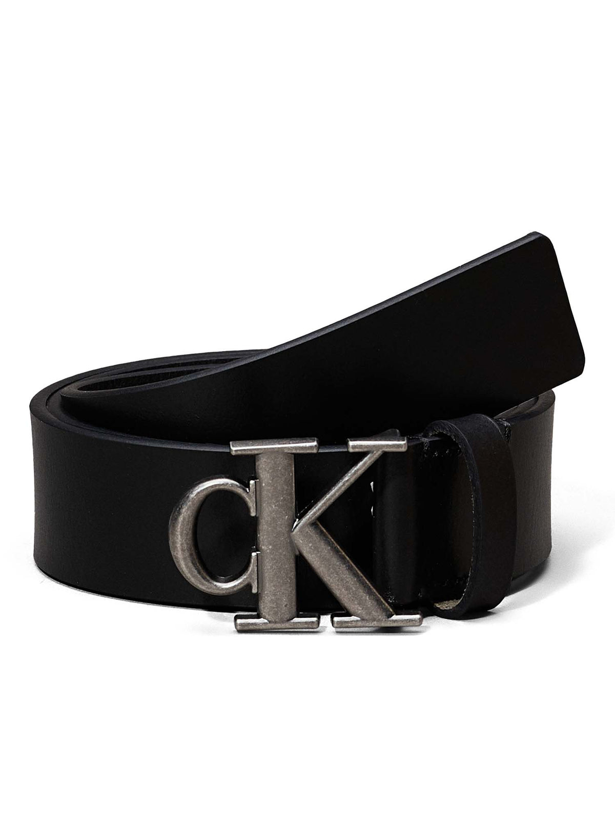 Ck monogram plaque cintura da unisex nero