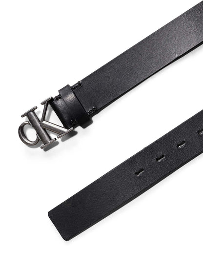 Ck monogram plaque cintura da unisex nero