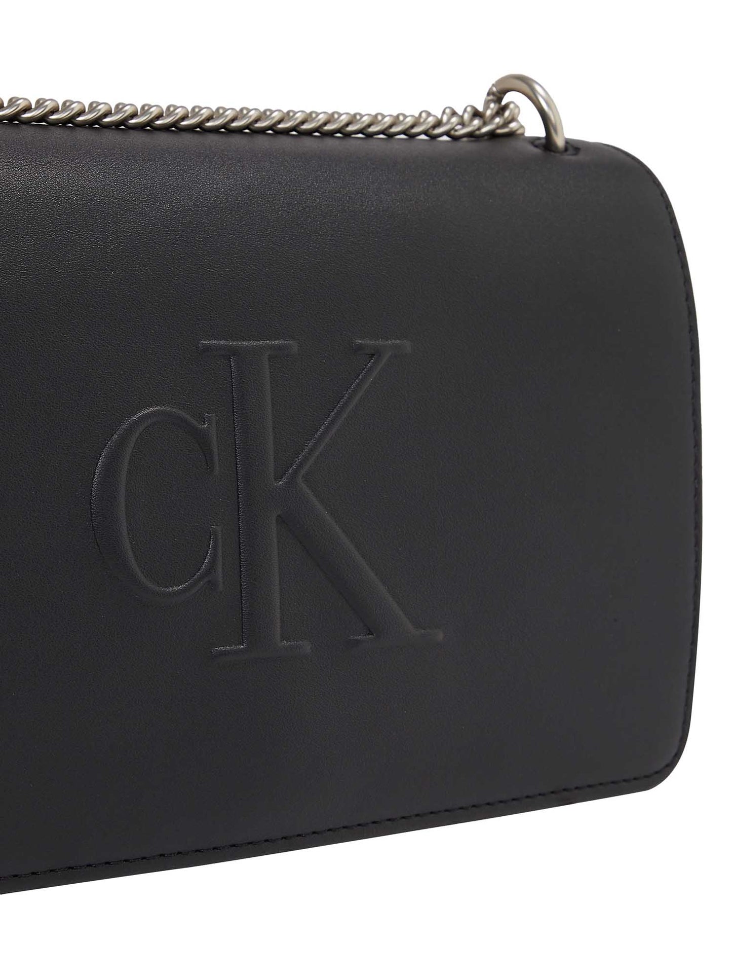 BORSA FLAP SCULPTED CALVIN KLEIN DA DONNA NERO