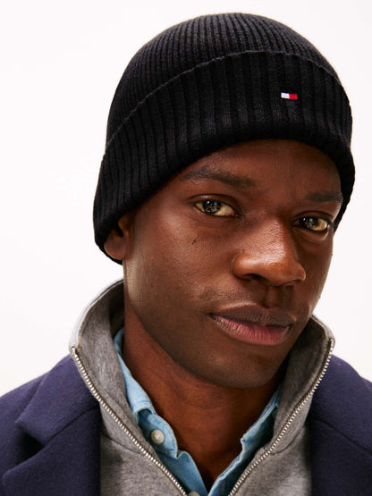 CAPPELLO CON CASHMERE TOMMY JEANS DA UOMO NERO