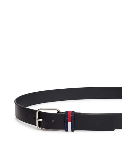 Cintura Ryan 3.5 in ecopelle blu da uomo Tommy Jeans