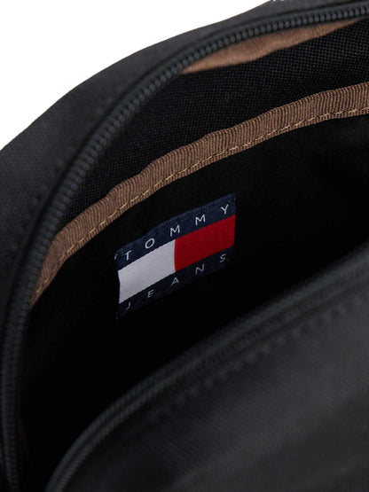 Marsupio Tommy Jeans Essentials nero da uomo con tracolla regolabile