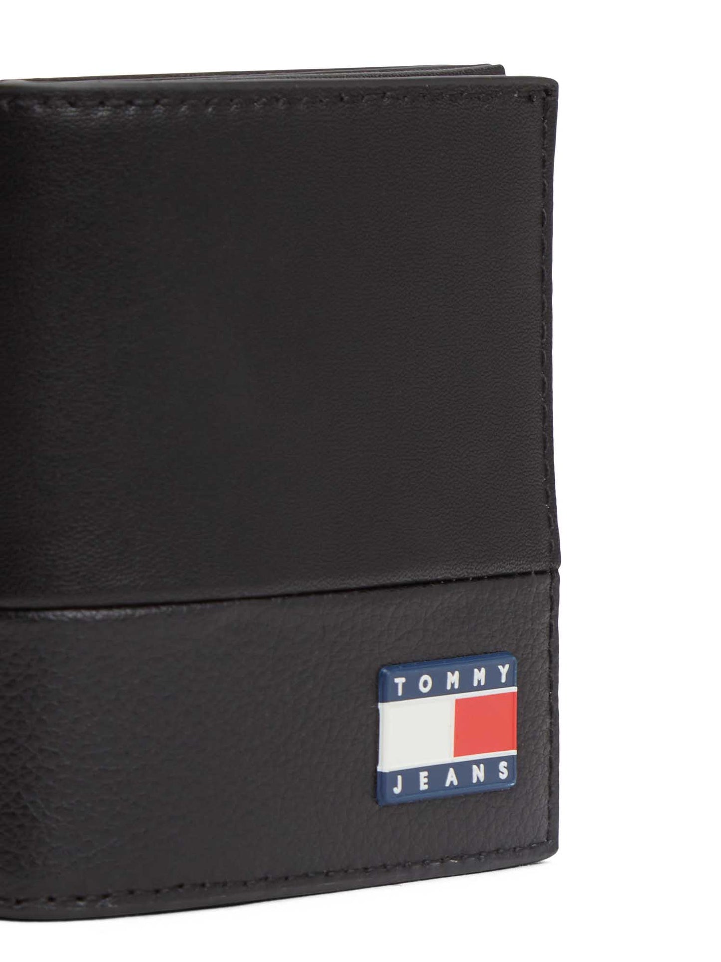 Portafoglio Heritage Tommy Jeans nero da uomo con chiusura pratica