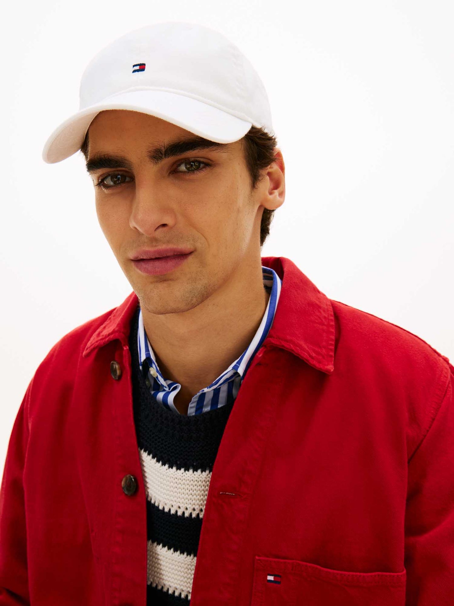Cappello baseball bianco Tommy Jeans Flag Soft da uomo