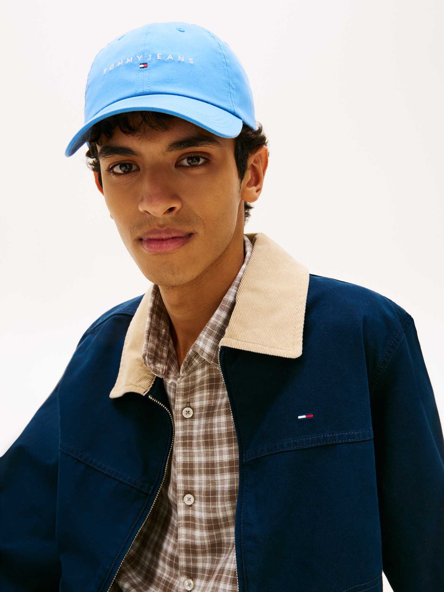 Cappello baseball uomo azzurro in cotone Tommy Jeans