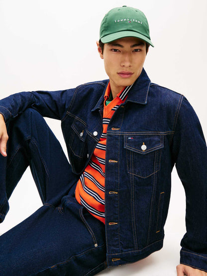 Cappello da baseball Tommy Jeans verde da uomo in cotone